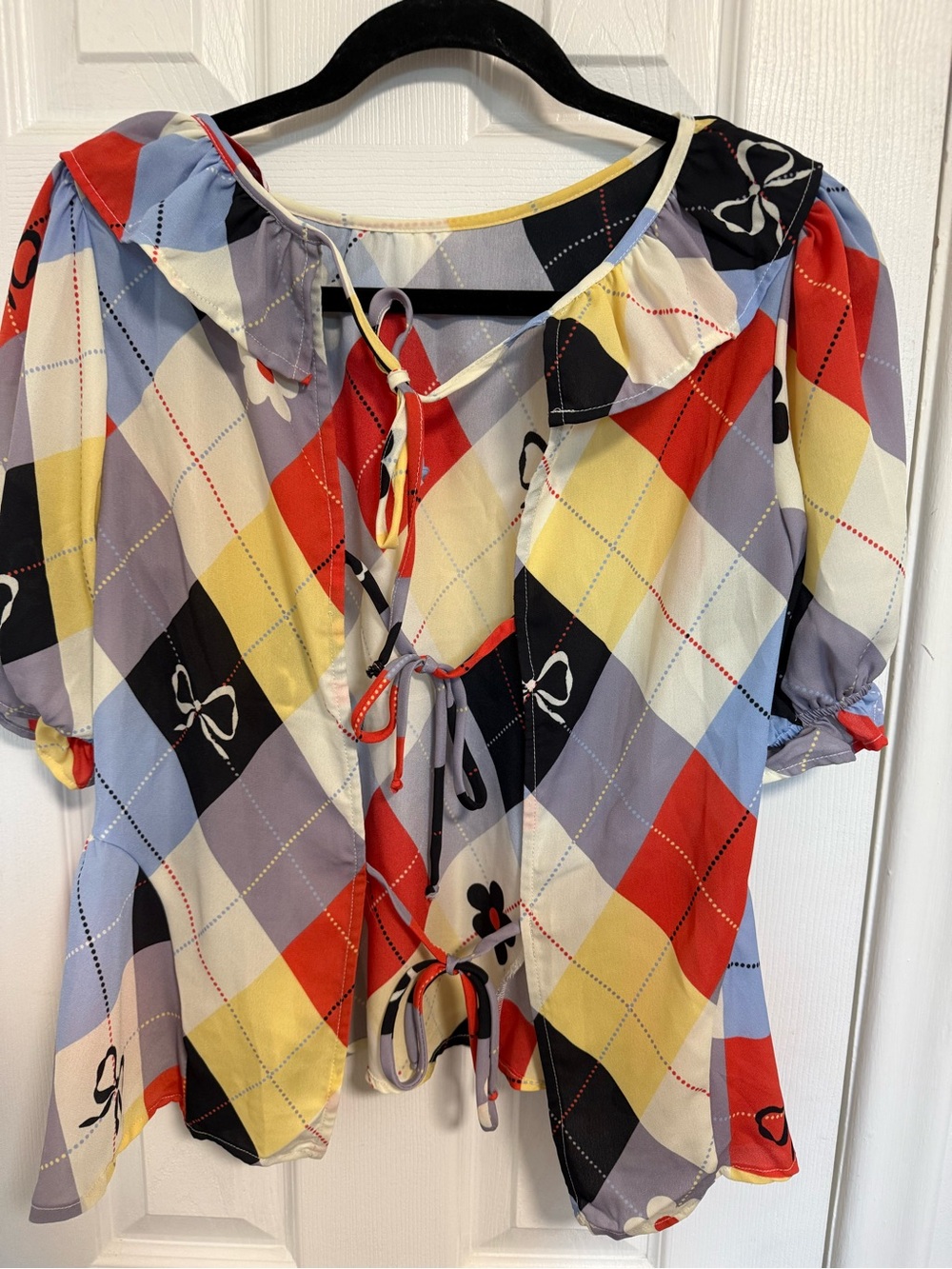 Lisa says gah argyle top - Picture 1 of 4
